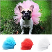 Pet wedding dress skirt puff dress dog mesh tutu dress cosplay dress dress dress