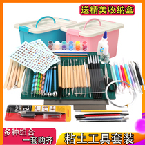 Soft pottery clay tool set ultra-light clay handmade diy clay combination production hand-made full set of materials