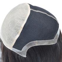 Factory custom fine crochet high quality real hair braids Post glue real hair wig The whole top of short long hair headgear