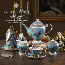 Dream Blue Fields Garden Wind Bone China Porcelain Coffee Tea Set Suit Eu Style Phnom Penh Lower Afternoon Tea Cup Package