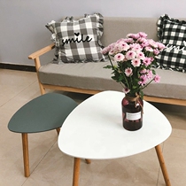 Nordic triangular small tea table minimalist net red home living room sofa creative mini edge a few bedrooms floating window tables
