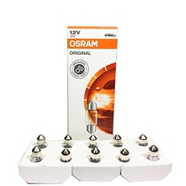Osram 6438 car tail light license plate light 12v 10W reading light button light double pointed 31mm bulb