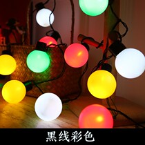 Led ball colored lights flashing lights string lights baby's breath star balcony layout wedding festival decoration lights string net red light bulb