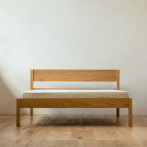 MUMO wood ink simple Series Solid wood bed Red Oak Cherry black walnut bedroom solid wood furniture modern simplicity