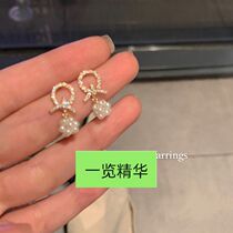 Fashionable pearl earrings with simple clip without earhole