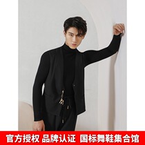  ZYM20613 (Vest vest)Mens Latin dance practice suit dance top vest Free LOGO pin
