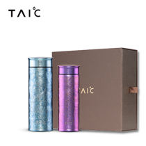 TAIC pure titanium thermos cup teacup couple Christmas limited gift box set for gift