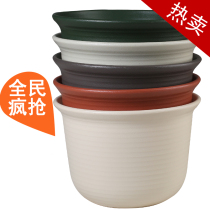 Alice flowerpot plastic resin round thickened imitation ceramic fleshy flower potted green balconies Alice