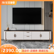 Italian Marble Light Lavish Tea Table TV Cabinet Composition Modern Minima Living Room Home small family Type rock plate tea table Table