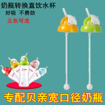 Universal Bay Pro Wide Caliber Milk Bottle Accessories Straws Drinking Water Glasses Head Change Drinking Water Glasses Conversion Head One-piece Gravity Ball