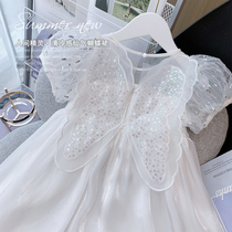 Girls White Dress Summer Kids Princess Dress Girls Summer Clothing 2022 New Thin Summer