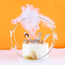 Flower fairy ins fairy wind Cartoon Net Red new creative simulation cake model 2021 plastic sample window