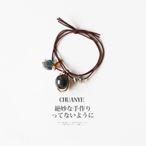 Starry sky hair ring pendant Korean tie hair head rope Hair ornaments Rubber band hair ring Hair rope Simple small fresh forest female department
