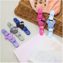 Japanese handkerchief clip baby towel Minnie nipple chain mouth water towel bib anti-drop portable clip cartoon