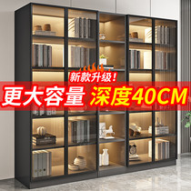 glass door bookcase light and luxurious modern minimalist hand office display cabinet home bookcase bookcase custom book room lockers