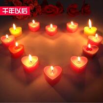  Creative romantic love-shaped smoke-free scented candle Birthday confession Wedding wedding room decoration candlelight dinner small candle