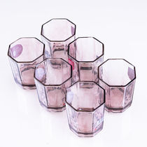 6pcs household heat-resistant glass living room thickened beer mug color lead-free tea cup juice cup set