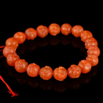 28 80g 10-10 5mm Sugong Seiko three-dimensional carving South red agate Buddha head string