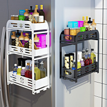 888 refrigerator rack side storage magnetic hanger pull-out kitchen tank rack roll paper cling film storage