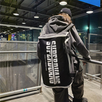 Tide Card Large Capacity Tourist Package Letters Double Shoulder Bag Men Travel Big Backpacks Outdoor Climbing Bag Sports Fitness Bag