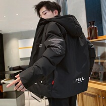 Mens autumn and winter 2021 hooded padded coat Korean fashion fashion jacket youth loose casual handsome clothes