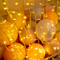Valentines Day LED Party Color Stars Hang Lights String Wedding Room Decorations Wedding Room Arrangement Mesh Red Curtain Lights