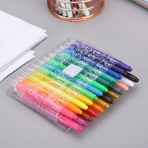 Nine wood debris Club morning light Meifei 24 color 36 color rotating crayon children painting Silk plastic crayon graffiti pen