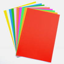 Embossed paper colour stickers adhesive kindergarten handmade DIY material A4 fluorescent paper embossing machine common colour paper