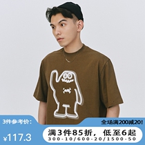 SAMESAME22SS Rainbow Mascot Graffiti Round Collar T-Shirt Loose New Summer Compassionate Lovers short sleeves