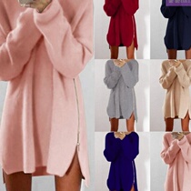 2019women dresses spring sweaters winter dress sweater skirt