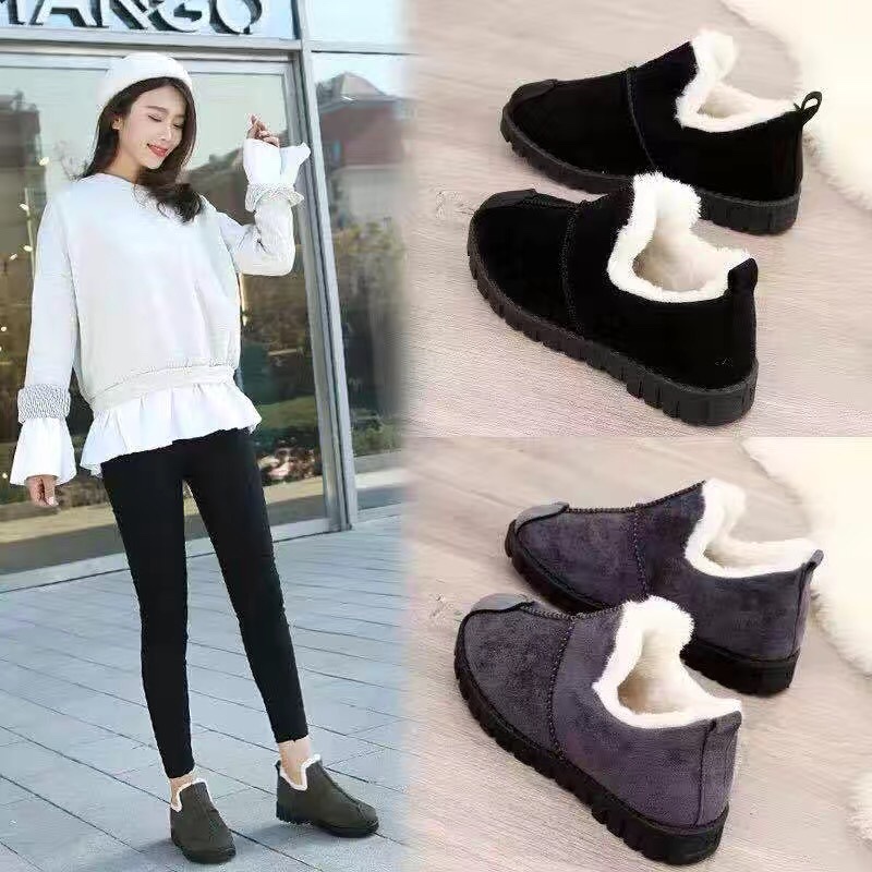 【Promotion】New Autumn and Winter Cotton Shoes for Women, Winter Warm Fleece-Lined Korean Style Versatile Casual Slip-On Shoes 【Promotion】New Autumn and Winter Cotton Shoes for Women, Winter Warm Fleece-Lined Korean Style Versatile Casual Slip-On Shoes
