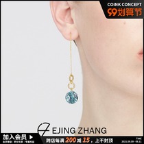 EJING ZHANG x COINK co-operative ear wire original design 925 silver long earrings