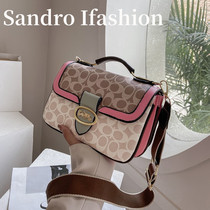 Sandro Ifashion 2021 new messenger bag broadband messenger bag simple organ small square bag mobile phone bag