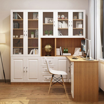 Modern minimalist home desktop corner student computer learning table multifunctional desk bookcase bookshelf combination customization
