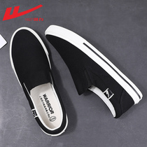 Huili canvas shoes mens shoes lazy shoes breathable soft bottom a pedal shoes mens casual board shoes old Beijing cloth shoes men