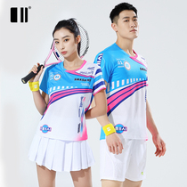 Single Double Spring Summer New Badminton Suit Mens And Womens Kit Short Sleeve Women Sportswear Quick Dry Suction Sweat-Breathable Blouse