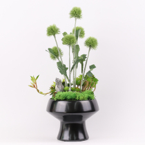 New Chinese style home simulation flower decoration Hotel model room Floral crafts ornaments Entrance cabinet display