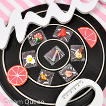 Japanese cute girl heart transparent soft bag candy resin accessories DIY mobile phone shell drop glue earrings