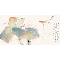 Immediately shot Zhang Qingyong He hand-painted Chinese painting flower and bird painting living room study decoration calligraphy and painting collection decoration