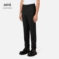 AMI Mens 22 Fall Winter New Designer Wool Classic Fit Slim Casual Cones Trousers
