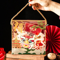 New year gift box box baking milk date box snowflake crisp cookie candy bag paper nougat biscuit jar small