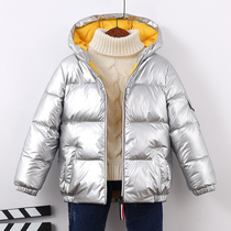 Anti-season Childrens Down thickening Winter Childrens Dress Boy Girl Silver Space Suite Baby Bread Costumes Winter Costumes