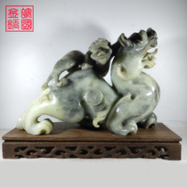 Natural Jade brave ornaments Chinese jade ornaments desk porch living room Villa furnishings