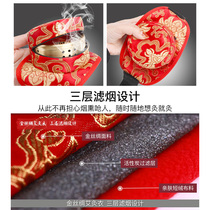 Single pure copper thickened moxibustion box moxibustion household pot all steel box shoulder neck foot cloth bag Warm moxibustion device send heat insulation pad