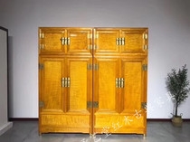 Gold Silk Nanwood Top Case Cabinet Vegetarian solid wood large wardrobe Nangwood wardrobe Xiaoye Zhennan