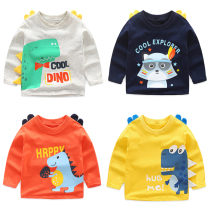 Boy base shirt 2021 New Spring baby cotton foreign air tide Spring childrens clothing children long sleeve T-shirt