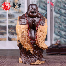 Looking for ancient ebony wood carving Maitreya Buddha ornaments living room solid wood carving home for Buddha crafts opening gifts