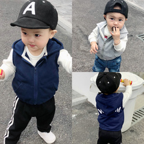 Baby boy clothes spring spring baby Even hat waistcoat male baby boy blouse 1-2-3 year old Little children clothes vest jacket