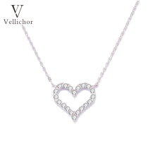 2021 New light luxury S925 sterling silver Love necklace female niche design pendant Net Red simple choker tide