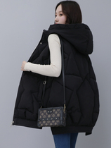 Autumn and winter Korean casual womens long cotton horse clip vest loose down cotton waistcoat coat